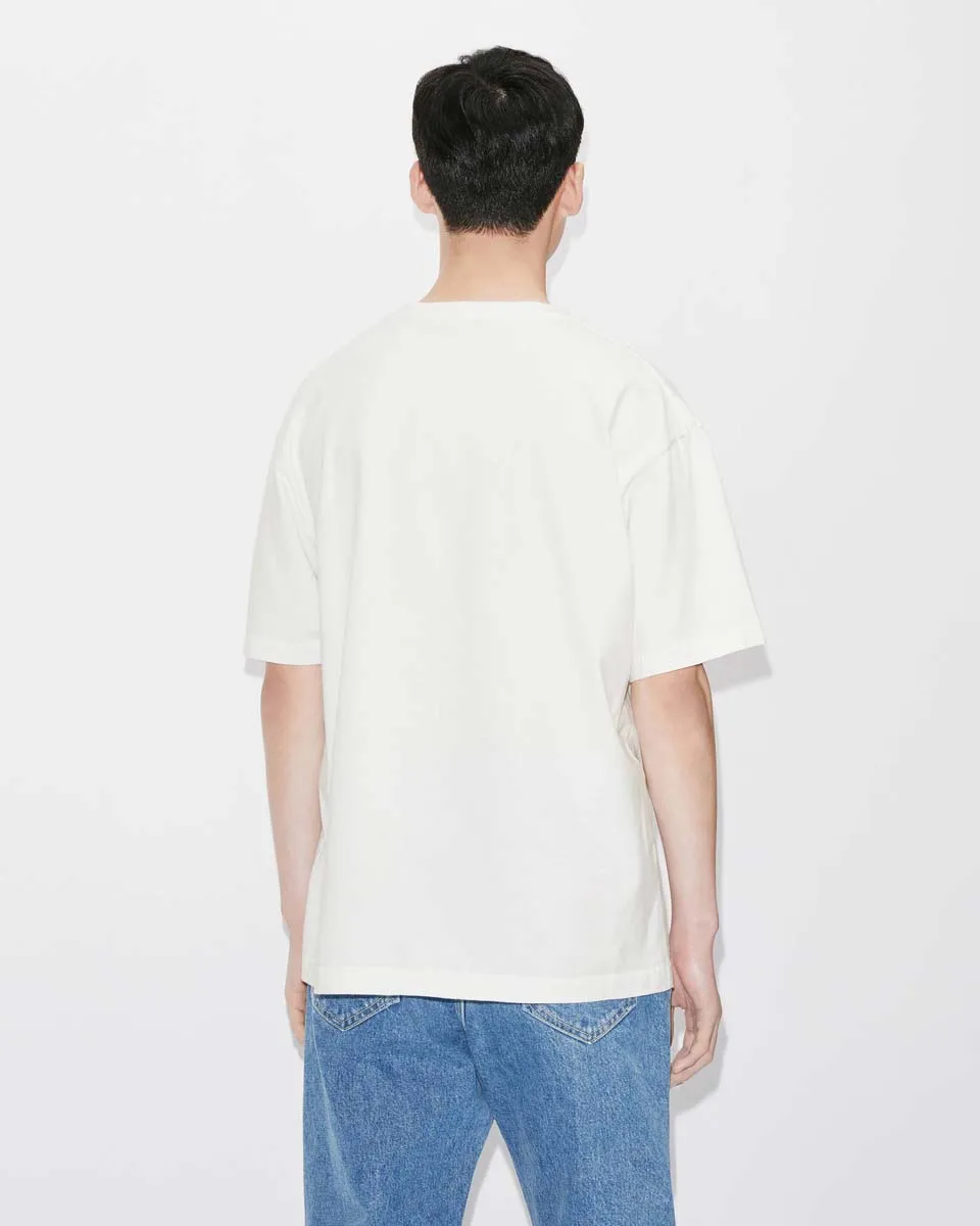 KENZO/Takada Kenzo men's Classic round neck cotton short-sleeved simple casual T-shirt for men Color: Black Apricot White Size: M L XL XXL Three standards included Style number: K 83